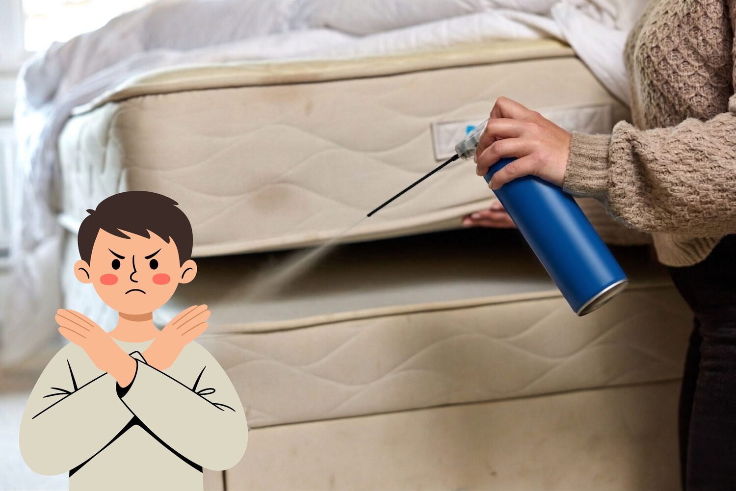 床蝨噴霧DIY處理方法示意圖